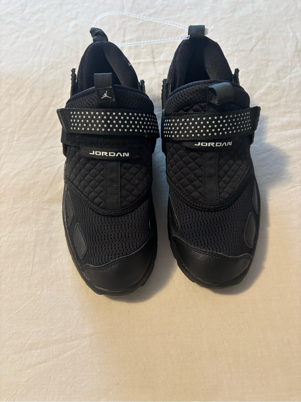 Jordan Woman Black Athletic Strap Sneakers with Reflective Dots